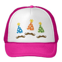Retro Moustache Party Trucker Hats