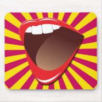 RETRO MOUTH mousepads by dgpaulart RETRO MOUTH mousepads