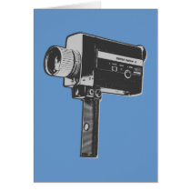 Retro Movie Camera Cards