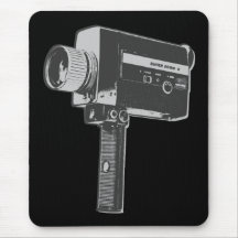 Retro Movie Camera Mousepads