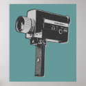 Retro Movie Camera print