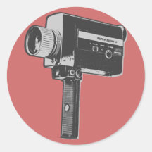 Retro Movie Camera Sticker