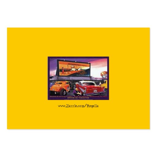 Retro Movie Drive-In Business Card (back side)