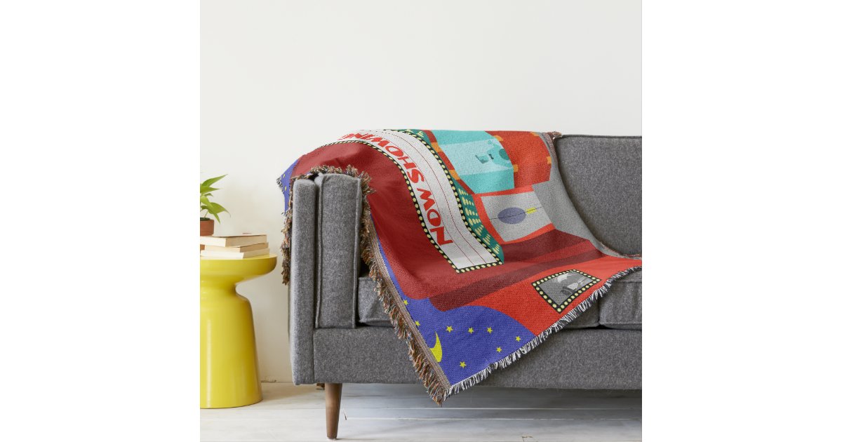 Retro Movie Theater Throw Blanket Zazzle