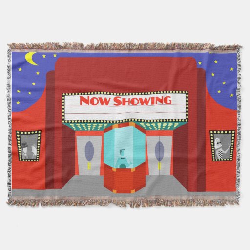 Retro Movie Theater Throw Blanket Zazzle