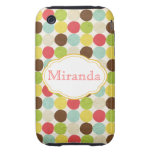 Retro Multicolor Polka-dot Pattern iPhone3G casemate cases