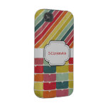 Retro Multicolor Stripes Personalize iPhone4 casemate cases