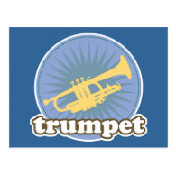 Retro Music Attitude Trumpet Gift Post Cards