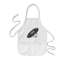Retro Music Record & Note Grey aprons by atomic50s Retro Music Record & Note Grey aprons
