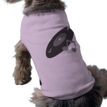 Retro Music Record & Note Grey pet clothing by atomic50s Retro Music Record & Note Grey pet clothing