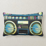 retro neon and blue boom box ghetto master