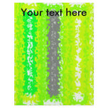 Retro neon green black gray psychedelic rectangles flyers