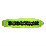 Retro neon green black gray psychedelic rectangles skateboards