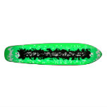 Retro neon green black psychedelic rectangles skateboards