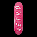 Retro - Neon Red and White skateboards