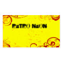Retro Neon Yellow business cards by Pixel_Bunneh Retro Neon Yellow business cards