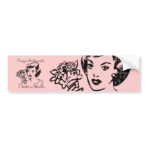Retro Never a Bride Bumper Sticker bumper stickers