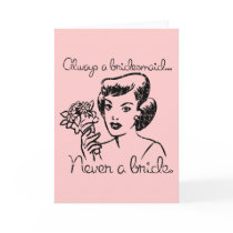 Retro Never a Bride Greeting & Note Cards