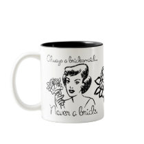 Retro Never a Bride Mug