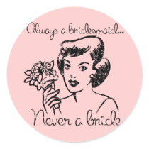 Retro Never a Bride Sticker
