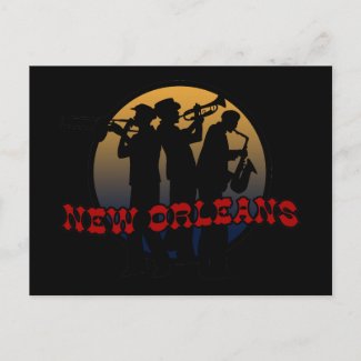 Retro New Orleans Jazz Post Cards