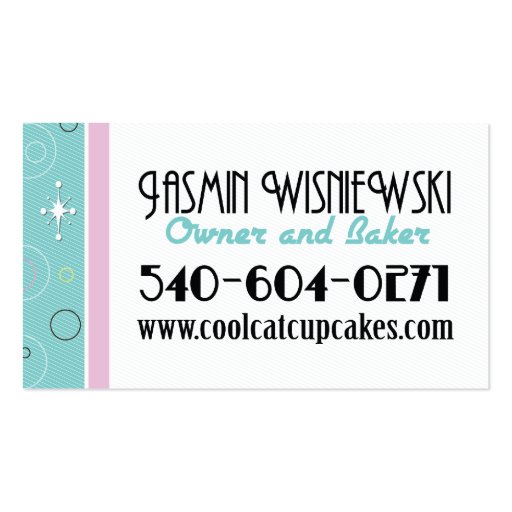Retro - No LInes on Cupcake Business Card Templates (back side)