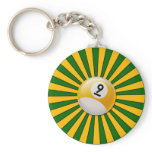 RETRO NUMBER 9 BILLIARDS BALL KEY CHAINS