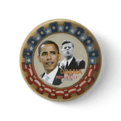 Retro Obama/JFK Button by elfyboy