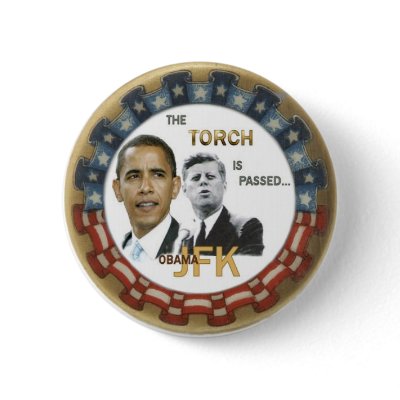 Retro Obama/JFK Button by elfyboy