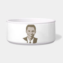 RETRO OBAMA -.png Pet Food Bowl