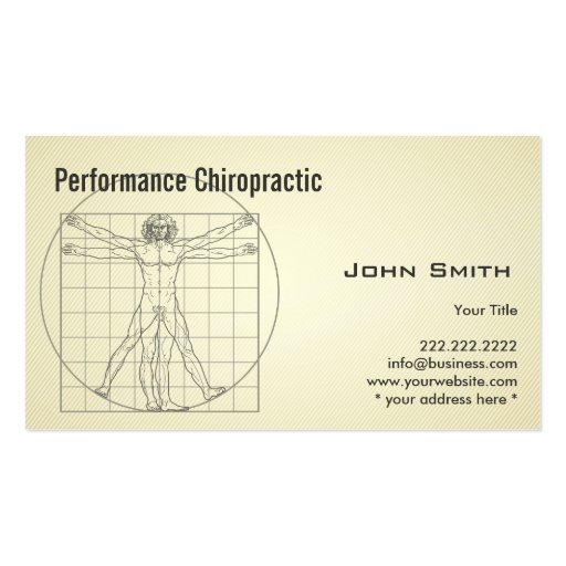 Retro Old Paper Chiropractor Business Card (front side)