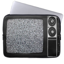 Retro Old TV with Static Screen Case Cover Laptop Computer Sleeve