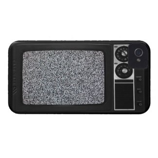 Retro Old TV with Static Screen iPhone 4 Cover
