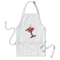 retro olive martini aprons
