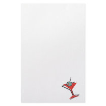 retro olive martini stationery design