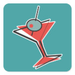 retro olive martini stickers
