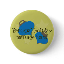 Retro Olive Ornament Christmas buttons