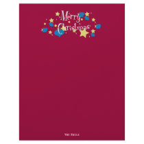 Retro Olive Ornament Christmas letterhead