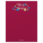 Retro Olive Ornament Christmas Letterhead Design