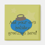 Retro Olive Ornament Christmas Magnets