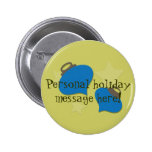 Retro Olive Ornament Christmas Pinback Button