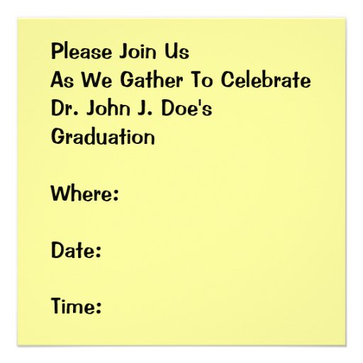 Retro Optometrist's Graduation Party Or Invitation
