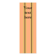 Retro orange and green pinstripes on peach business card