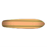Retro orange and green pinstripes on peach skate deck