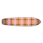 Retro orange and green plaid skateboards