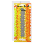 Retro orange black gray psychedelic rectangles rack card