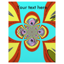 Retro orange blue turntable design personalized letterhead