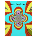 Retro orange blue turntable design personalized letterhead