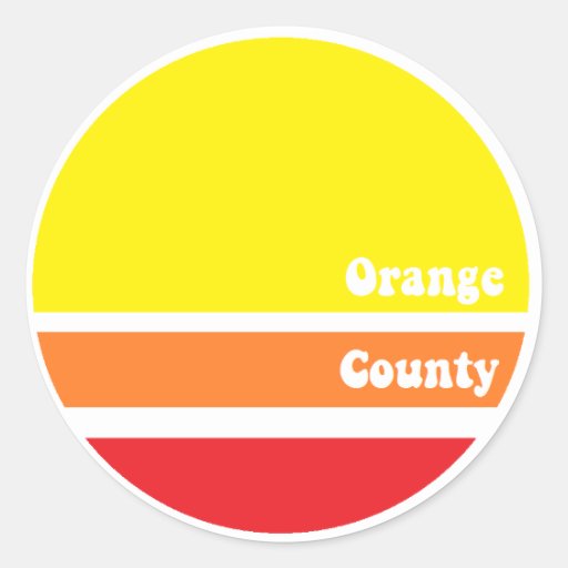 Retro Orange County sticker Zazzle