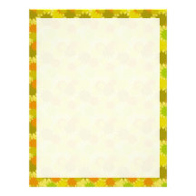 Retro Orange & Green Customized Letterhead